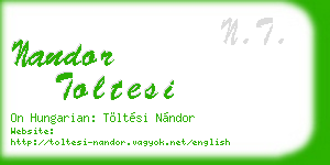 nandor toltesi business card
