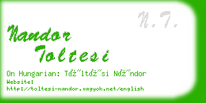 nandor toltesi business card